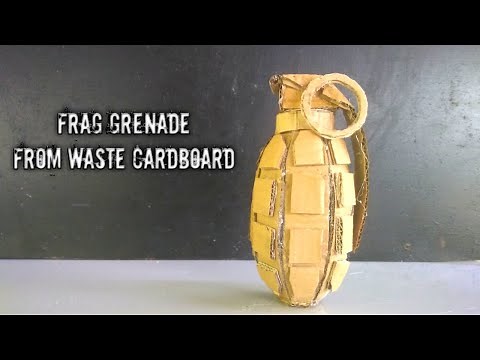 How To Make Grenades With Cardboard. || Make Cardboard Frag Grenade.