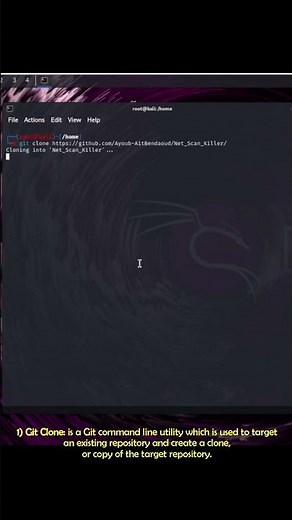 Top Advanced Kali Linux Commands : git clone #kalilinux 2024