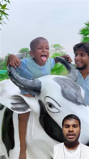 cow prank with paddu 😱 #shorts