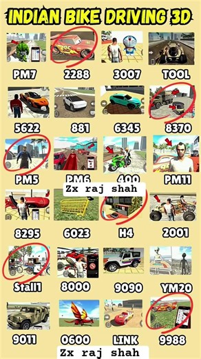 new 💯real 💥 code Indian bike driving 3D all new cheat code update+plugins #shorts