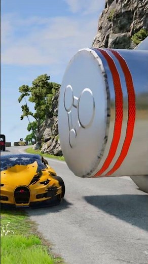 “Run for Your Life! Supercar vs Giant Crusher in BeamNG Drive!”