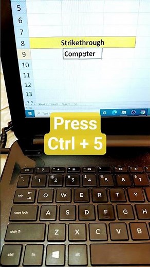 How to Apply Strikethrough in Excel #shorts #shortcutkeys #exceltips
