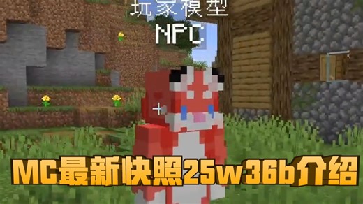 【我的世界】玩家模型NPC！最新快照版本25w36b介绍