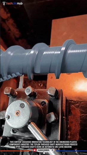Innovation Technology Teflon Threaded Shaft Manufacturing with technology Automatic CNC Lathe #tech