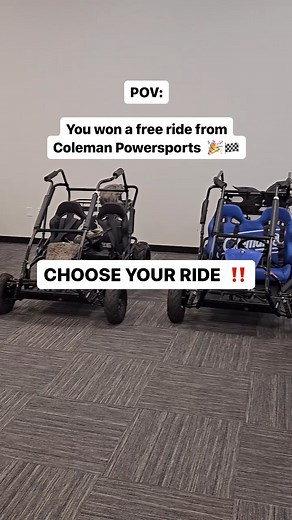 1.5K views · 16 reactions | Imagine you've won a free ride from Coleman Powersports !! What ride would you pick? Let us know below  #colemanpowersports #minibike #gokart | Coleman Powersports | Facebook
