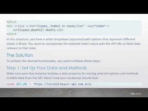 How to Dynamically Change API Request URL in Vue.js with @ click