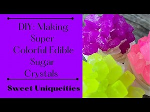 How to color sugar crystals (ROCK CANDY) and make AMAZING gems for cupcakes and cakes! So EASY!