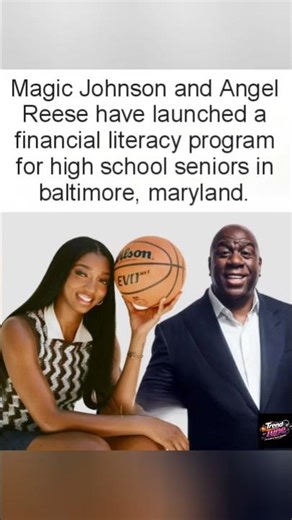Magic Johnson and Angel Reese launch financial literacy program in Baltimore.🏀#MagicJohnson #Angel