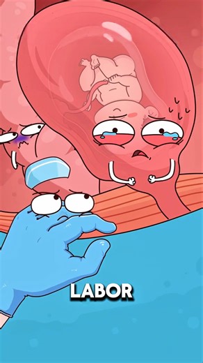 How a Mother Performs Normal Vaginal Delivery 🩺🤰..!!#e2dhealth #animation #fypシ #2dshow