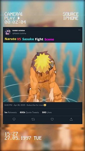 Naruto vs Sasuke first fight