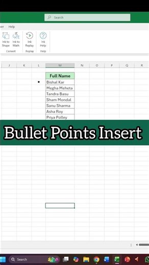 How to Insert Bullet Points in Excel #spreadsheetmagic #excel
