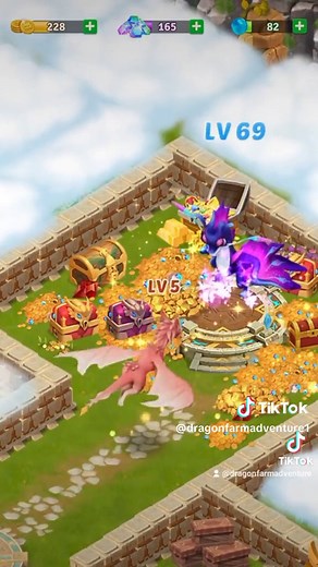 Adorable Pink Dragon Laying Eggs Animation