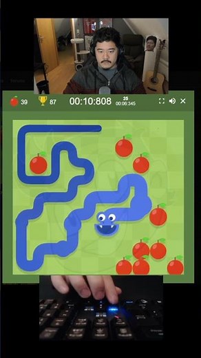 (WORLD RECORD) 25 Apples in 6.345 seconds - Google Snake, 10 Apples, Small Map, Classic Mode 🐍
