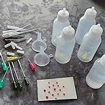 30ml Glue Precision Tip Applicator Bottle,Needle Tip Squeeze Bottle with 14ga 16ga 18ga 20ga 25ga Blunt Needle Oiler and Storage Caps