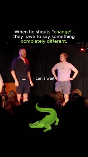 Shoot From the Hip on Instagram: "THAT’S A VERY UNUSUAL REPTILE!!! 🐷🐊 Improvised by Shoot From The Hip #reptile #animals #improvisedcomedy #game #shootfromthehip #comedy"