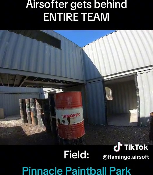 Airsofter Flanks Entire Team at Pinnacle Paintball Park