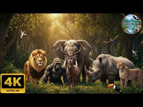 African Jungle Animals & Relaxing Nature Sounds 4K Video Ultra HD