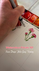 Watercolour florals 101 💐 Snow drops are the Snow Queen of all flowers - did you know they contain a natural anti-freeze that helps them bounce back after cold weather? 🤯 Check out my YouTube channel from more in-depth tutorials, all art supplies available on my website! #watercolourpainting #watercolourart #watercolorflowers | De Winton Paper co