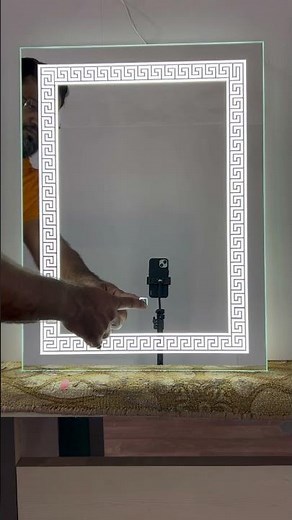 Triple Touch Elegance: Designer LED Mirror with Precision Sensor Control