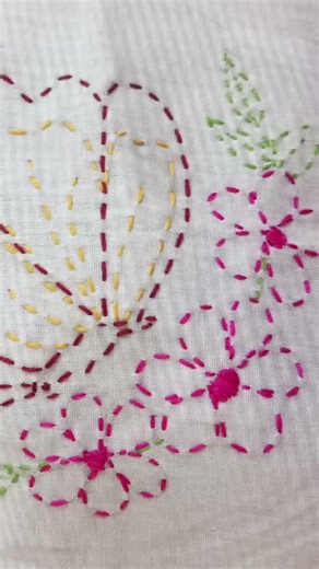 Running stitch embroidery design