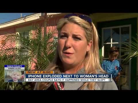 iPhone explodes next to woman's head