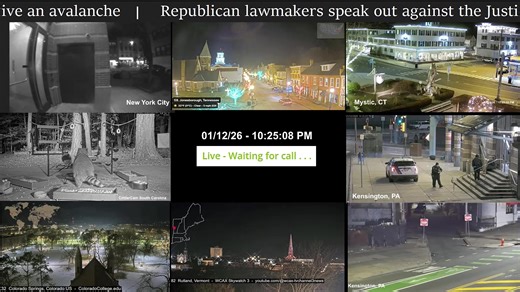 📡 24/7 Connecticut Incident Operations Livestream This livestream provides a real-time situational awareness dashboard built from live public data sources. 🚓 Police and fire scanner audio from multiple jurisdictions 🌧️ Weather radar and storm monitoring ✈️ Aircraft tracking and aviation activity 🚗 Traffic maps, flow analytics, and incident indicators 🌎 Public traffic, weather, city, and regional cameras (Connecticut and beyond) ⚠️ Not all visual feeds originate in Connecticut; cameras may r