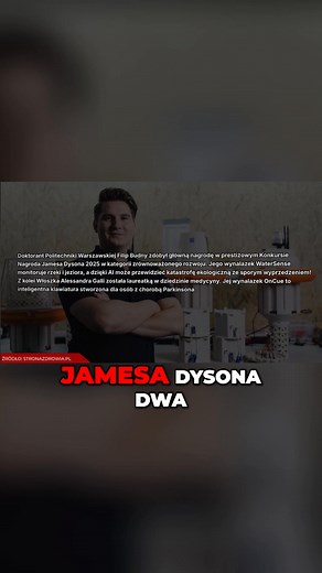 Polak na podium światowej innowacji! Filip Budny z Politechniki Warszawskiej stworzył Water Sense, urządzenie monitorujące jakość wód. Polscy inżynierowie znów pokazują klasę! Więcej na kanale. #PolskiWynalazek #Innowacje #OchronaWód #WaterSense #PolitechnikaWarszawska | BiznesMen.tv Kamil Karolczyk