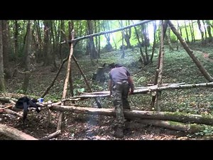 Building a raised bed shelter & Bushcraft tea