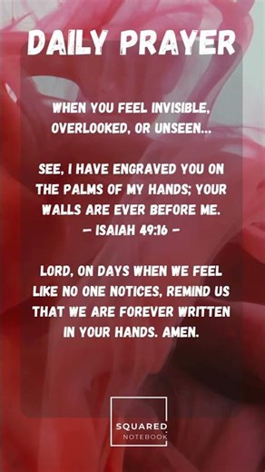Daily Prayer: 📕 Isaiah 49:16