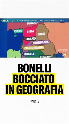 Bonelli, forget about international politics. Instead, open an atlas.