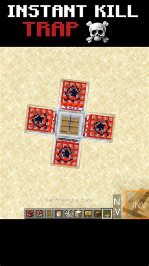 Minecraft instant kill trap #minecraft #minecraftshorts