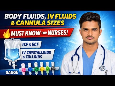 Body fluids , IV fluids and IV cannula Gauge size and color explained | Nursing Tutorial