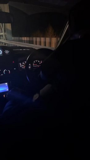 Nighttime Driving Experience in a Car Interior