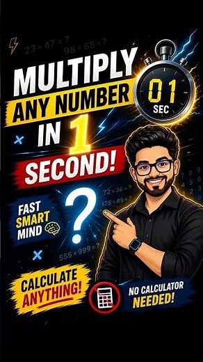 Multiply numbers faster than your calculator ⚡🧠#mentalmath #mathtips #mathtricks #multiplication