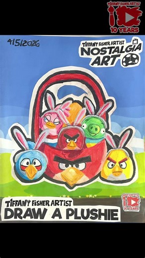 TFA Drawings: Angry Birds Easter 2026 | Tiffany Fisher Artist #shorts