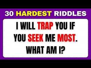 30 Hardest Riddles Ever Made | If You Finish This, You’re Not Average