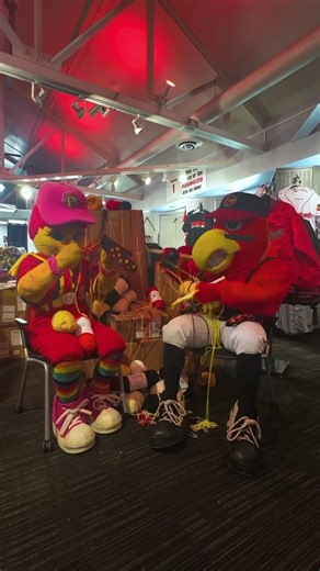 Spikes and Mittsy have been hard at work! Kinecta | atmilb.com/4bWZegC | Rochester Red Wings