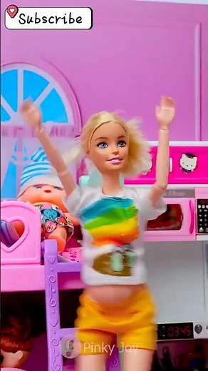 🍼 After taking care of so many kids, one happened?! Barbie Doll Pregnancy & Baby Story # shorts