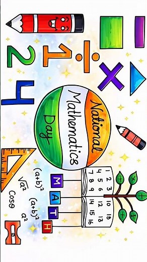 National mathematics day poster 22-dec #mathday #mathematics #learnmath #viralvideo #mathforstudent