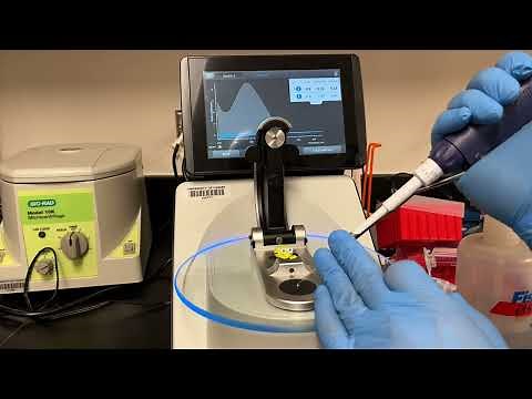 Using a nanodrop spectrophotometer