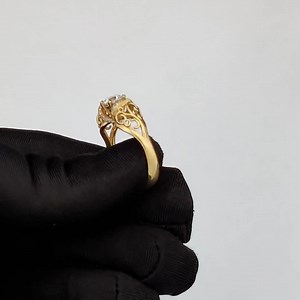 Vintage Engagement Ring, Antique Engagement Ring, Art Nouveau Ring, Engagement Ring, Filigree Engagement Ring - Etsy