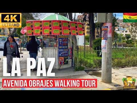 La Paz, Bolivia 4K Walking Tour | Avenida Obrajes Street Life