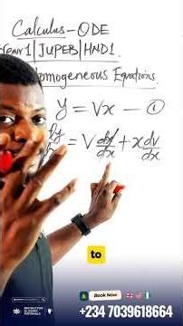 Homogeneous Differential Equations Made Easy | 3 Essential Formulas Every Student Must Know