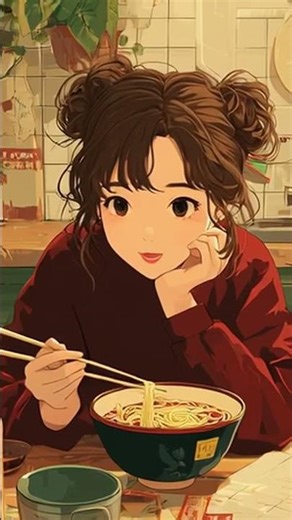 Yammy Yammy Ramen Time | Cozy Anime Girl Eating Ramen 🍜✨