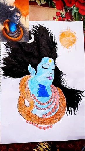 🔥 Lord Shiva Drawing Step-by-Step | Easy Mahadev Pencil Sketch #shorts #art