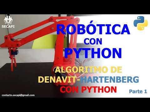 🤖🦾13. ALGORITMO DE DENAVIT-HARTENBERG CON PYTHON #robotics #mecatronica #robotica #python #cinematic