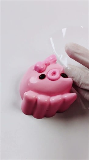 Squeezing pin'k octopus bam squishy toy | Soft & Slow Rising ASMR Toy 🐱🐾