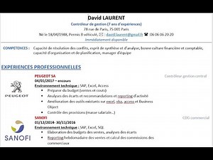 Comment faire un CV sur word