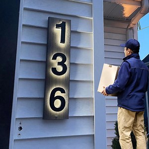 Solar House Number,personalized House Number, Light up Address Sign,metal House Number,custom Address Illuminated Numbers,house Sign - Etsy