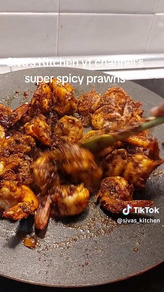 Super Spicy Prawns Recipe from Siva's Kitchen